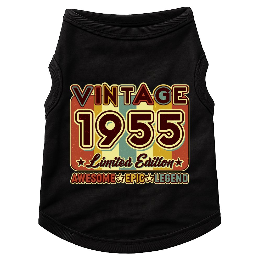 Vintage 1955 70th Birthday Limited Edition Awesome Epic Legend Doggie Tank