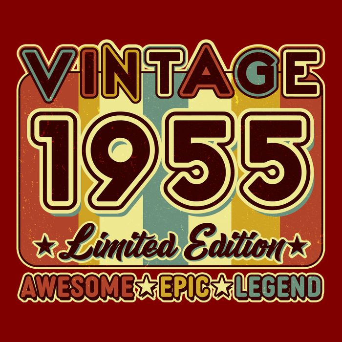 Vintage 1955 70th Birthday Limited Edition Awesome Epic Legend T-Shirt
