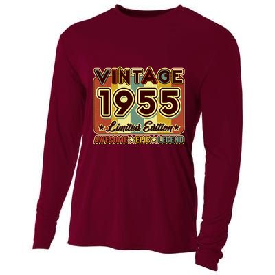 Vintage 1955 70th Birthday Limited Edition Awesome Epic Legend Cooling Performance Long Sleeve Crew