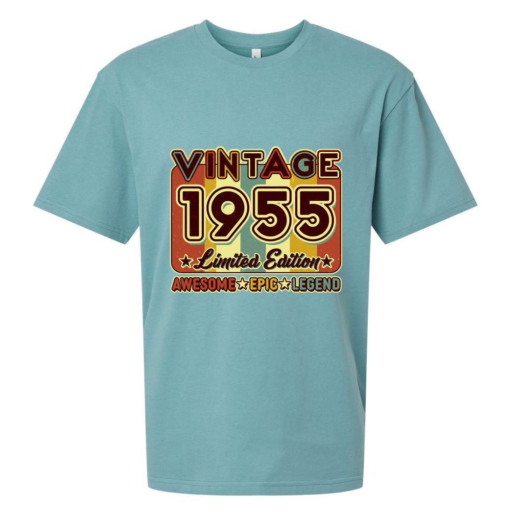 Vintage 1955 70th Birthday Limited Edition Awesome Epic Legend Sueded Cloud Jersey T-Shirt