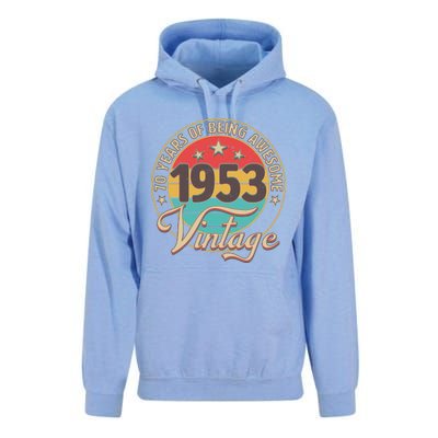 Vintage 1953 70 Years Of Being Awesome Unisex Surf Hoodie