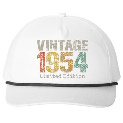 Vintage 1954 70th Birthday Gifts 70 Year Old Snapback Five-Panel Rope Hat