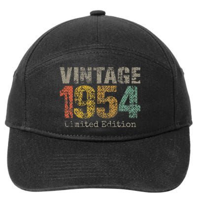 Vintage 1954 70th Birthday Gifts 70 Year Old 7-Panel Snapback Hat