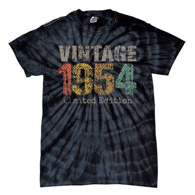 Vintage 1954 70th Birthday Gifts 70 Year Old Tie-Dye T-Shirt