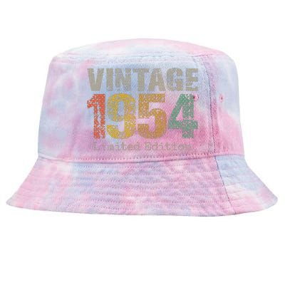 Vintage 1954 70th Birthday Gifts 70 Year Old Tie-Dyed Bucket Hat