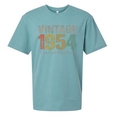 Vintage 1954 70th Birthday Gifts 70 Year Old Sueded Cloud Jersey T-Shirt