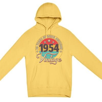 Vintage 1954 70 Years Of Being Awesome Premium Pullover Hoodie