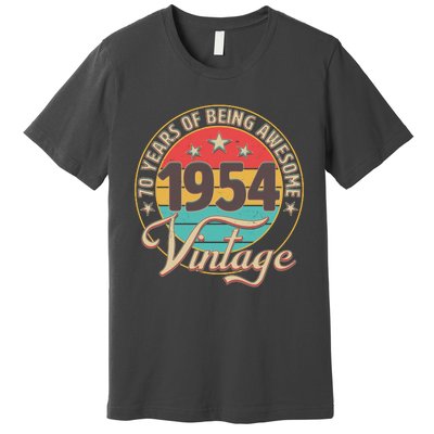 Vintage 1954 70 Years Of Being Awesome Premium T-Shirt