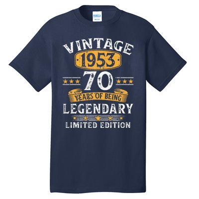 Vintage 1953 70 Years Old Gifts 70th Birthday Gift For Tall T-Shirt