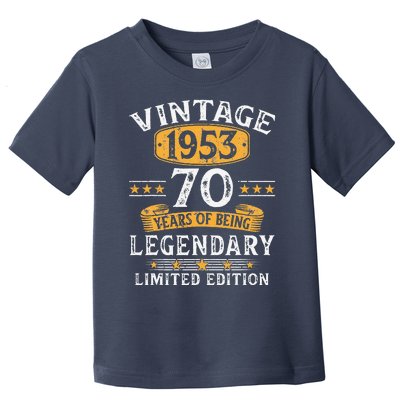 Vintage 1953 70 Years Old Gifts 70th Birthday Gift For Toddler T-Shirt