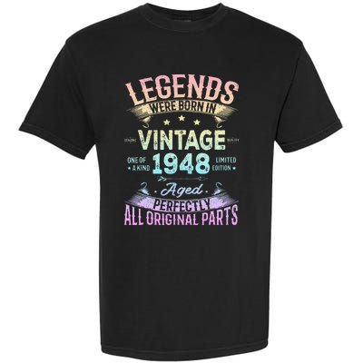 Vintage 1948 76th Birthday Bday 76 Year Old Retro Costume Garment-Dyed Heavyweight T-Shirt