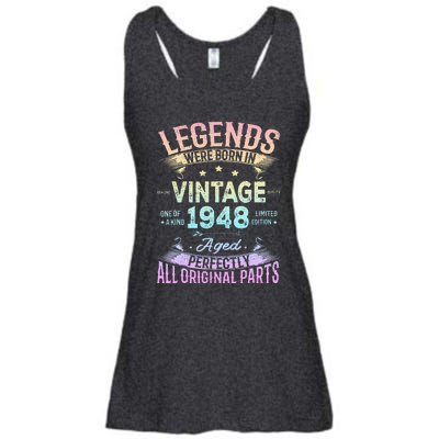 Vintage 1948 76th Birthday Bday 76 Year Old Retro Costume Ladies Essential Flowy Tank