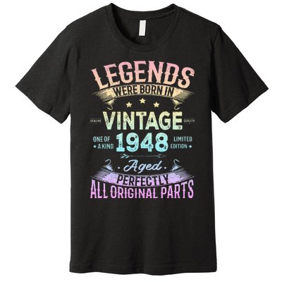 Vintage 1948 76th Birthday Bday 76 Year Old Retro Costume Premium T-Shirt