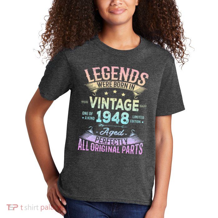 Vintage 1948 76th Birthday Bday 76 Year Old Retro Costume Kids T-Shirt