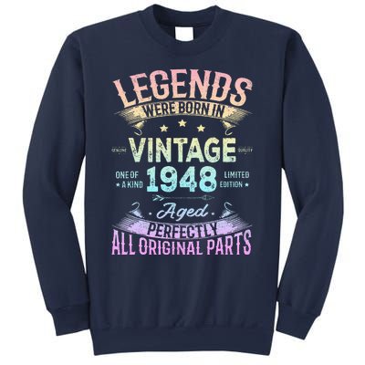 Vintage 1948 76th Birthday Bday 76 Year Old Retro Costume Sweatshirt