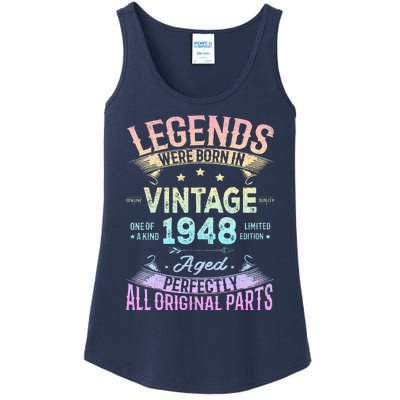 Vintage 1948 76th Birthday Bday 76 Year Old Retro Costume Ladies Essential Tank