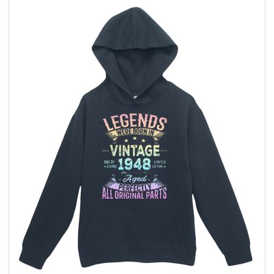 Vintage 1948 76th Birthday Bday 76 Year Old Retro Costume Urban Pullover Hoodie