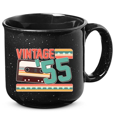 Vintage 1955 70th Birthday Cassette Tape 15oz Campfire Ceramic Mug