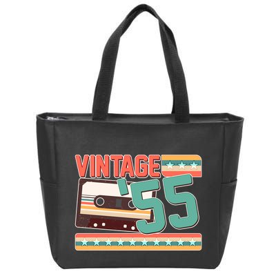Vintage 1955 70th Birthday Cassette Tape Zip Tote Bag