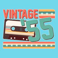 Vintage 1955 70th Birthday Cassette Tape Premium T-Shirt
