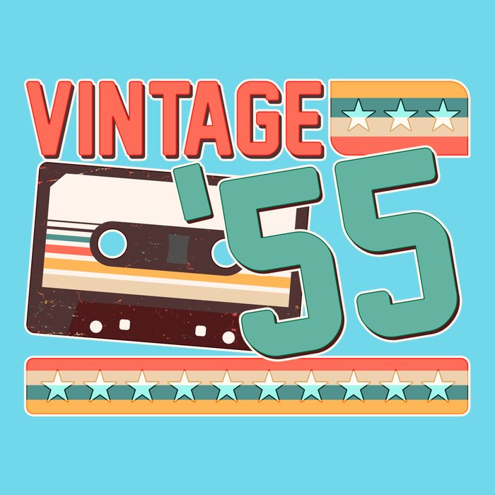 Vintage 1955 70th Birthday Cassette Tape Premium T-Shirt