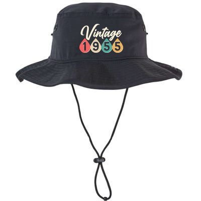 Vintage 1955 70th Birthday Retro Teardrop Design Bucket Hat