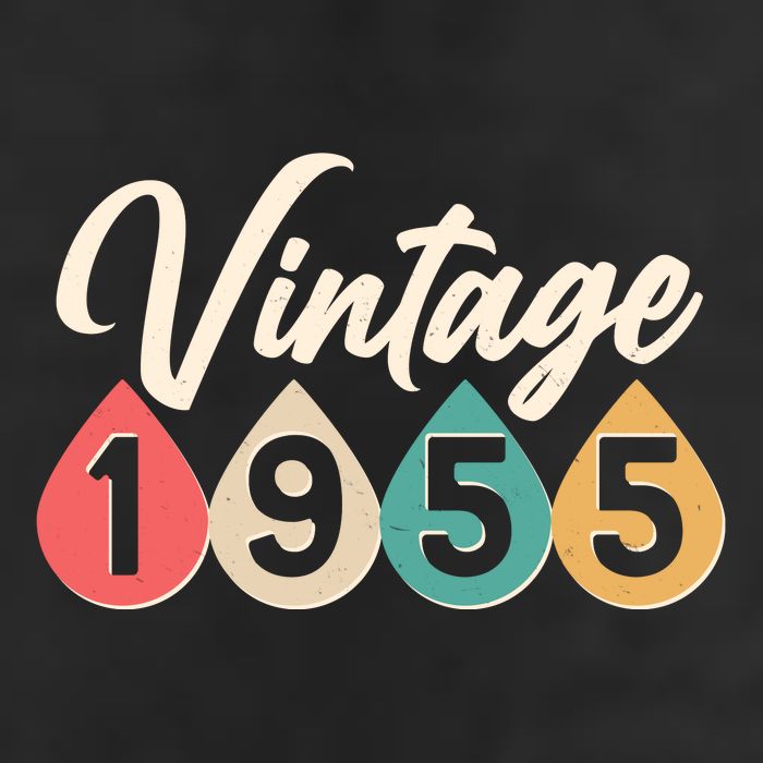 Vintage 1955 70th Birthday Retro Teardrop Design Golf Towel