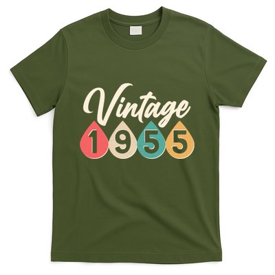 Vintage 1955 70th Birthday Retro Teardrop Design T-Shirt