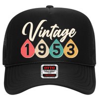 Vintage 1953 70th Birthday Retro Teardrop Design Trucker Hat