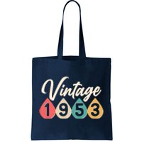 Vintage 1953 70th Birthday Retro Teardrop Design Tote Bag