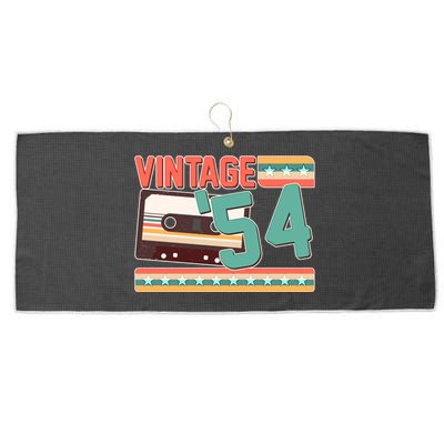 Vintage 1954 70th Birthday Cassette Tape Large Microfiber Waffle Golf Towel