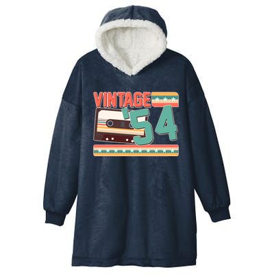 Vintage 1954 70th Birthday Cassette Tape Hooded Wearable Blanket