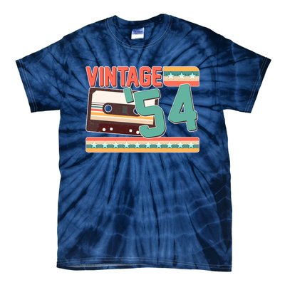 Vintage 1954 70th Birthday Cassette Tape Tie-Dye T-Shirt