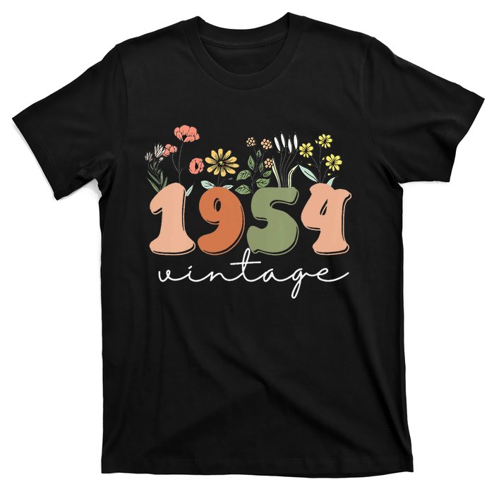 Vintage 1954 70th Birthday Wildflower T-Shirt