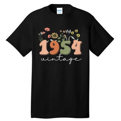 Vintage 1954 70th Birthday Wildflower Tall T-Shirt