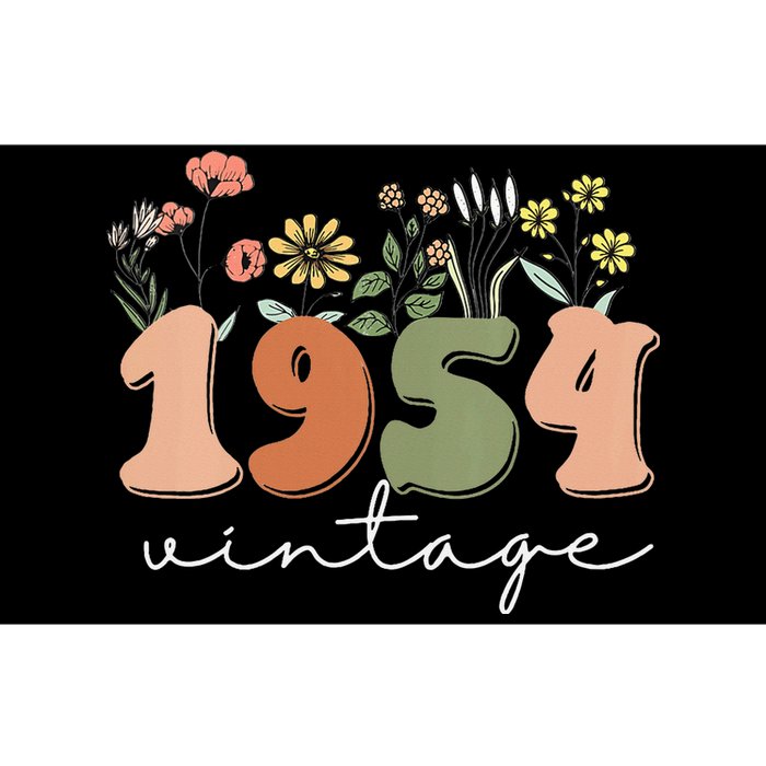 Vintage 1954 70th Birthday Wildflower Bumper Sticker