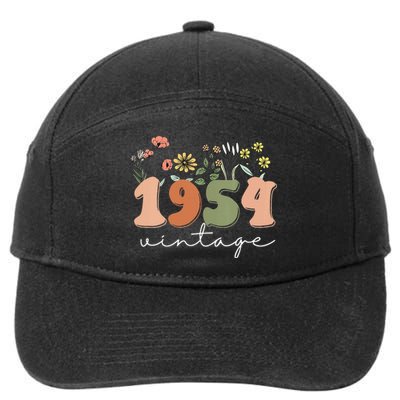 Vintage 1954 70th Birthday Wildflower 7-Panel Snapback Hat