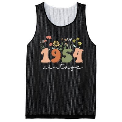 Vintage 1954 70th Birthday Wildflower Mesh Reversible Basketball Jersey Tank