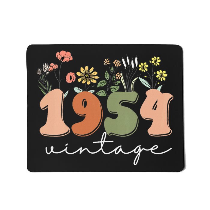 Vintage 1954 70th Birthday Wildflower Mousepad