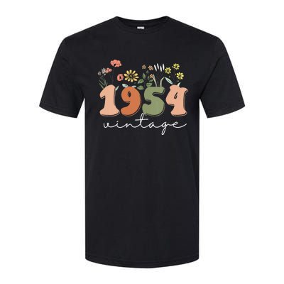 Vintage 1954 70th Birthday Wildflower Softstyle CVC T-Shirt