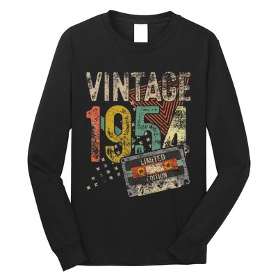 Vintage 1954 70th Birthday Gifts 70 Year Old Long Sleeve Shirt