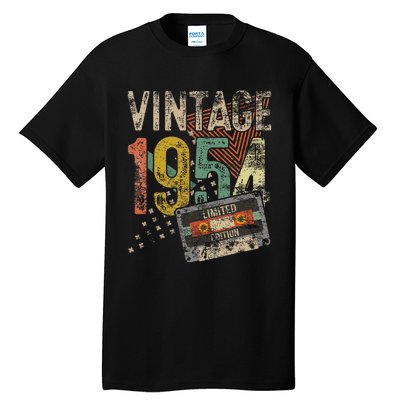 Vintage 1954 70th Birthday Gifts 70 Year Old Tall T-Shirt