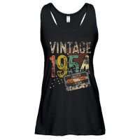 Vintage 1954 70th Birthday Gifts 70 Year Old Ladies Essential Flowy Tank