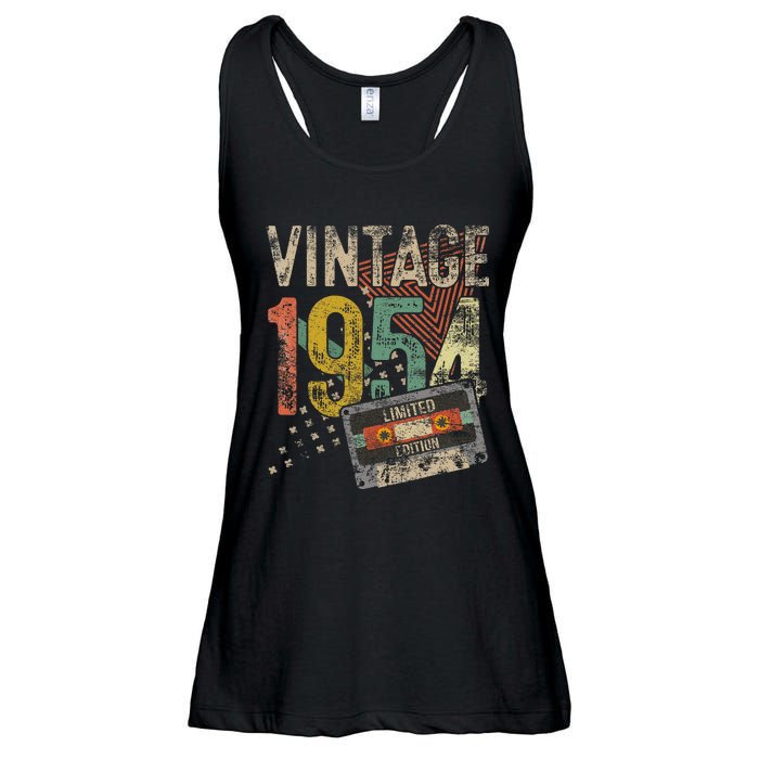 Vintage 1954 70th Birthday Gifts 70 Year Old Ladies Essential Flowy Tank