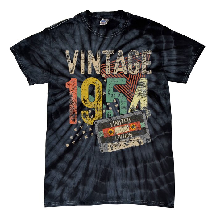 Vintage 1954 70th Birthday Gifts 70 Year Old Tie-Dye T-Shirt