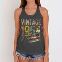 Vintage 1954 70th Birthday Gifts 70 Year Old Women's Knotted Racerback Tank