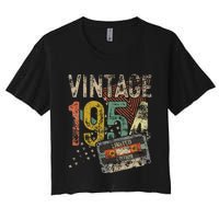 Vintage 1954 70th Birthday Gifts 70 Year Old Women's Crop Top Tee