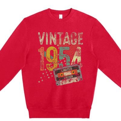 Vintage 1954 70th Birthday Gifts 70 Year Old Premium Crewneck Sweatshirt