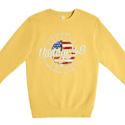 Vintage 1949 75th Birthday Gifts 75 Year Old Premium Crewneck Sweatshirt