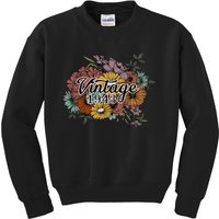 Vintage 1943 80 Year Old Sunflowers Floral 80th Birthday Kids Sweatshirt